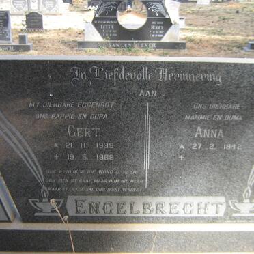 ENGELBRECHT Gert 1939-1989 &amp; Anna 1942-