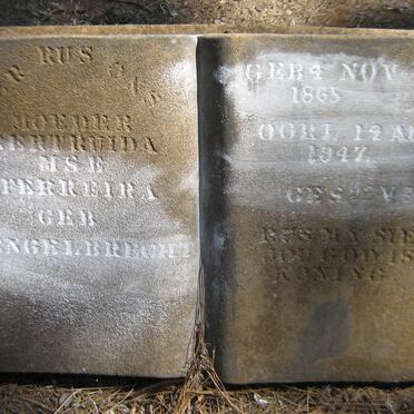 FERREIRA Gertruida M.S.E. nee ENGELBRECHT 1865-1947