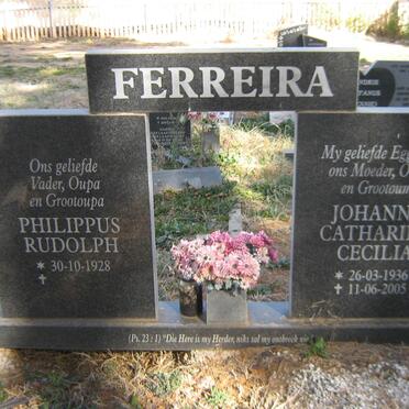 FERREIRA Philippus Rudolph 1928- &amp; Johanna Catharina Cecilia 1936-2005