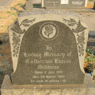 GIBBONS Catherine Emma 1881-1963