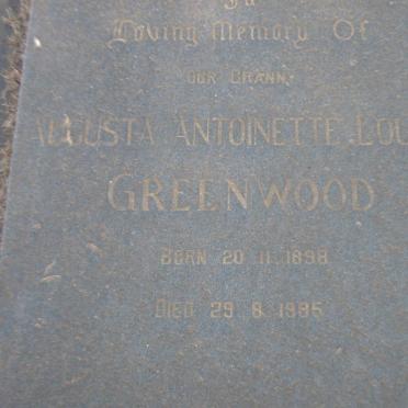 GREENWOOD Augusta Antoinette Louise 1898-1985