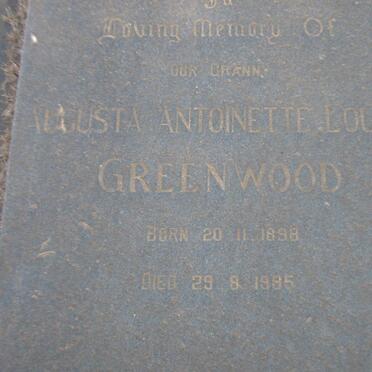 GREENWOOD Augusta Antoinette Louise 1898-1985
