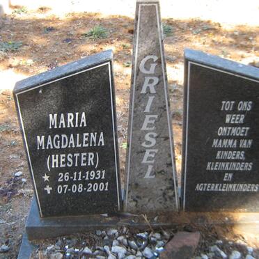 GRIESEL Maria Magdalena 1931-2001