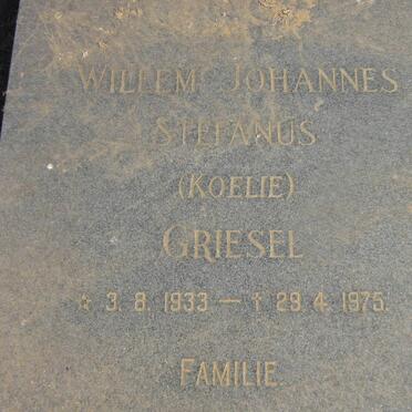 GRIESEL Willem Johannes Stefanus 1933-1975