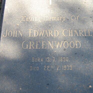 GREENWOOD John Edward Charles 1890-1973