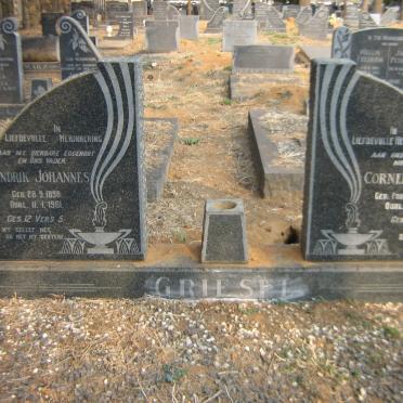 GRIESEL Hendrik Johannes 1898-1961 &amp; Cornelia G.C.E. FOURIE 1897-1971