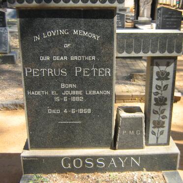 GOSSAYN Petrus Peter 1882-1958