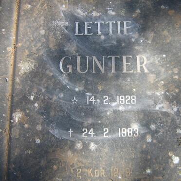 GUNTER Lettie 1928-1983
