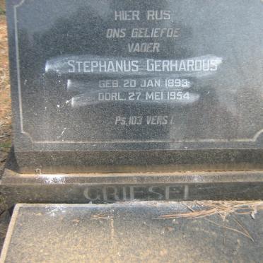 GRIESEL Stephanus Gerhardus 1893-1954