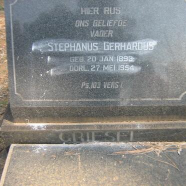 GRIESEL Stephanus Gerhardus 1893-1954