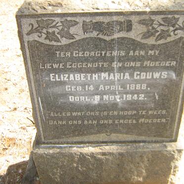 GOUWS Elizabeth Maria 1888-1942