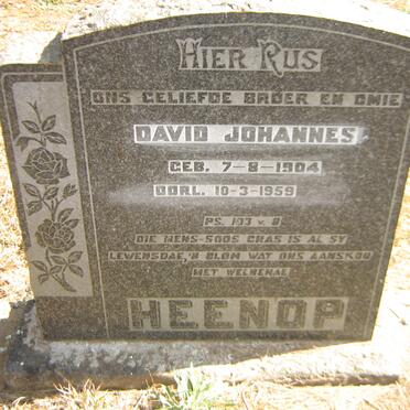 HEENOP David Johannes 1904-1959