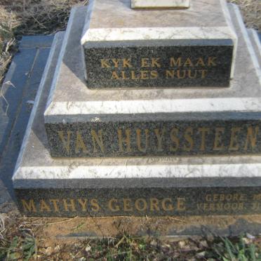 HUYSSTEEN Mathys George, van 1968-1998