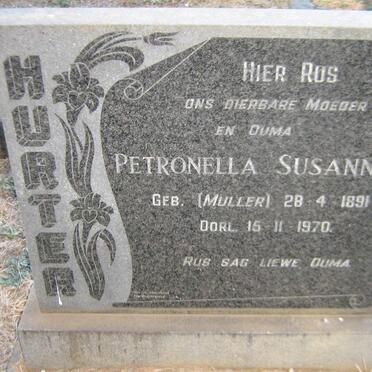 HURTER Petronella Susanna nee MULLER 1891-1970