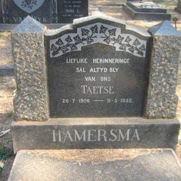 HAMERSMA Taetse 1906-1952