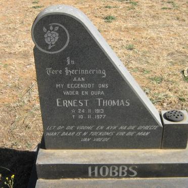 HOBBS Ernest Thomas 1913 - 1977
