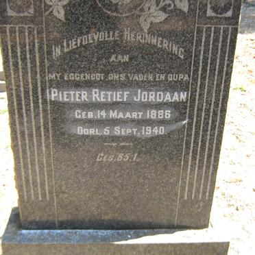 JORDAAN Pieter Retief 1886-1940