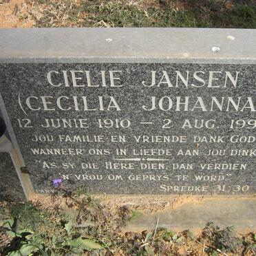 JANSEN Cecilia Johanna 1910-1994