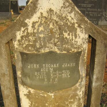 JAMES John Thomas 1906-1961