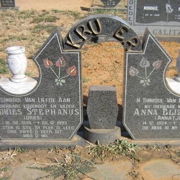 KRUGER Andries Stephanus 1935-1993 &amp; Anna Elizabeth 1934-