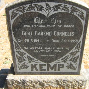 KEMP Gert Barend Cornelis 1941-1958