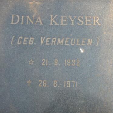 KEYSER Dina nee VERMEULEN 1932-1971
