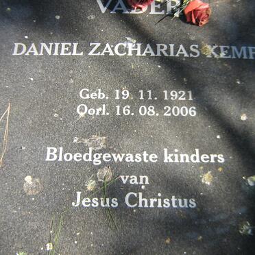 KEMP Daniel Zacharias 1921-2006
