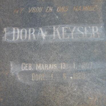KEYSER Dora nee MARAIS 1907-1980
