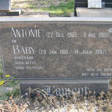 LAMONT Antonie 1905-1988 &amp; Baby 1910-1987
