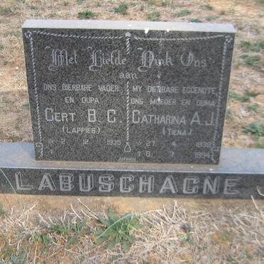 LABUSCHAGNE Gert B.C. 1935- &amp; Catharina A.J. 1939-1994