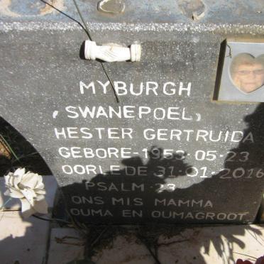 MYBURGH Hester Gertruida nee SWANEPOEL 1953-2016
