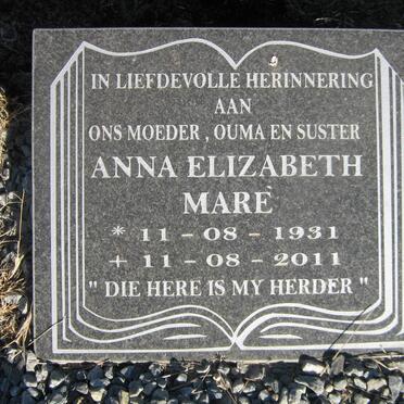 MARE Anna Elizabeth 1931-2011