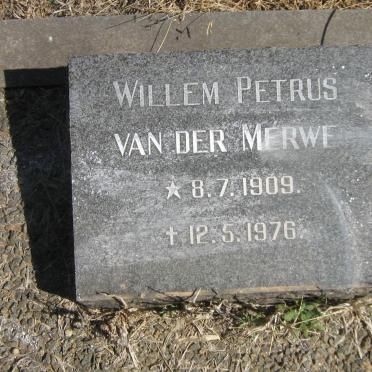 MERWE Willem Petrus, van der 1909-1976