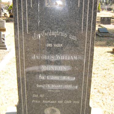 MEINTJES Jacobus William 1875-1950