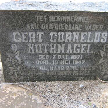 NOTHNAGEL Gert Cornelus 1871-1947