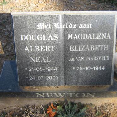 NEWTON Douglas Albert Neal 1944-2001 &amp; Magdalena Elizabeth VAN JAARSVELD 1944-