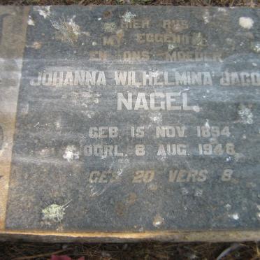 NAGEL Johanna Wilhelmina Jacoba 1894-1948