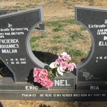 NEL Frederick Johannes Malan 1943-2001 &amp; Maria Elizabeth 1948-