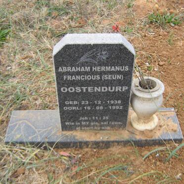 OOSTENDURP Abraham Hermanus Francious 1938-1992