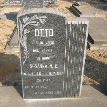 OTTO Susanna M.E. 1916-1987