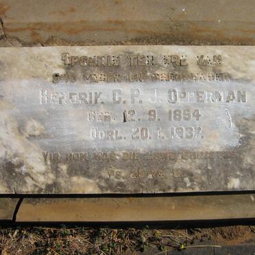 OPPERMAN Hendrik C.P.J. 1954-1937