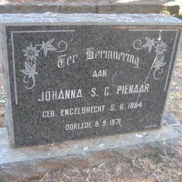 PIENAAR Johanna S.C. nee ENGELBRECHT 1884-1971