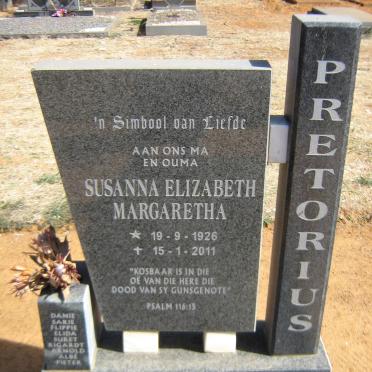 PRETORIUS Susanna Elizabeth Margaretha 1926-2011