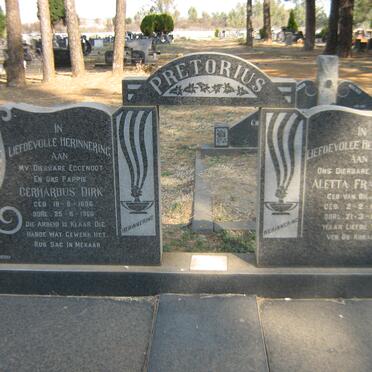 PRETORIUS Gerhardus Dirk 1896-1966 &amp; Aletta Francina VAN BILJON 1899-1971