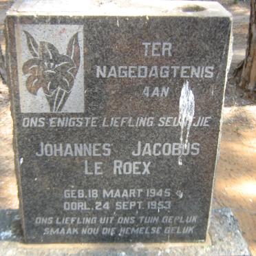 ROEX Johannes Jacobus, le 1945-1953