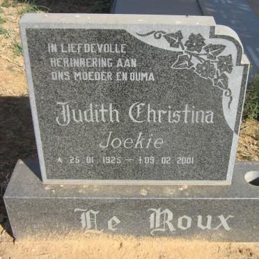 ROUX Judith Christina, le 1925-2001