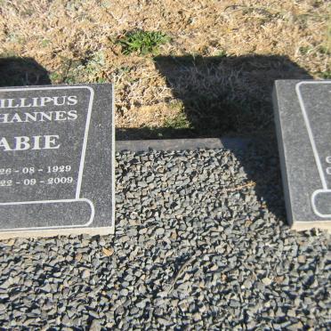 RABIE Phillipus Johannes 1929-2009 &amp; Rhona Naomi 1934-2017
