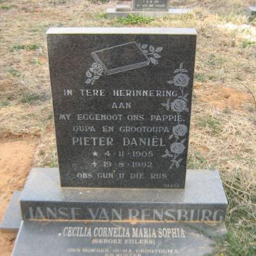 RENSBURG Pieter Daniel, Janse van 1905-1992 &amp; Cecilia Cornelia Maria Sophia EHLERS 1924-2011