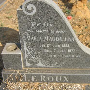 ROUX Maria Magdalena, le 1895-1977