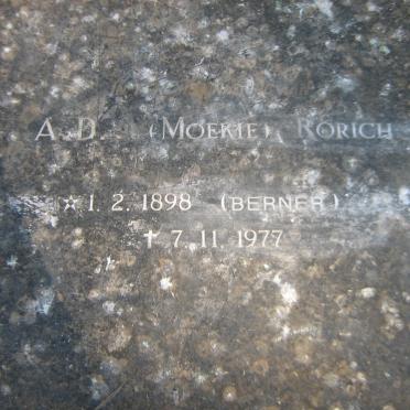 RORICH A.D. nee BERNER 1898-1977